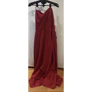 NWT Dillard's B. Darlin Red Glitter Dress size 17W